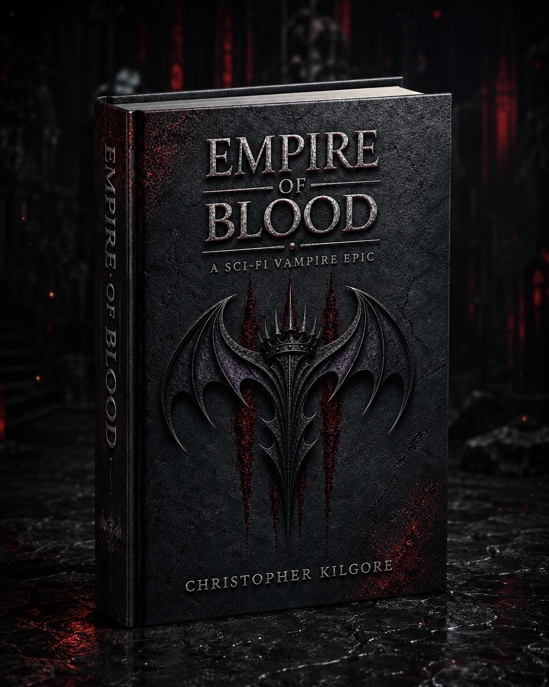 3D paperback mockup of Empire of Blood by Christopher Kilgore