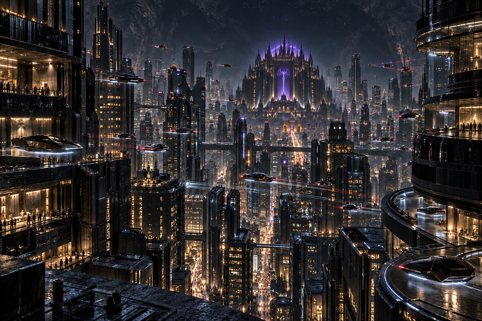 The capital city of Grelock beneath its cavern sky, the Imperial Palace crowned in violet lightning