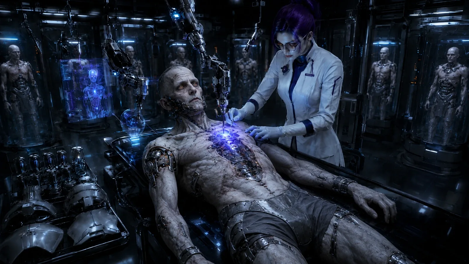 A Veisik surgeon assembling a Death Head from a living subject